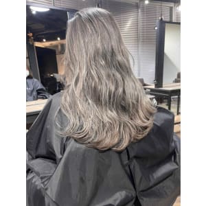 ホワイトグレージュ コンマヘアくすみブルー ダークアッシュ	