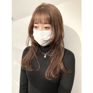 美髪/大人かわいい/こなれミディ/サンドベージュ