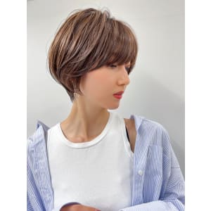 【長谷川】ココアベージュな大人美人ショート