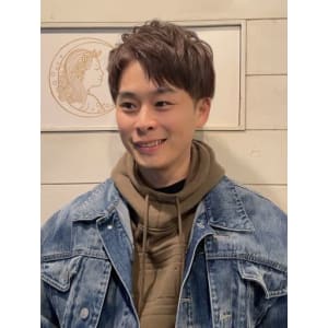 メンズ刈り上げ白髪ぼかしハイトーンショート30代梅ヶ丘美容室