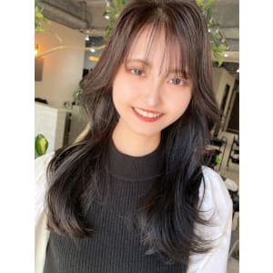 暗髪ロング　冬カラー