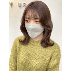 美髪/大人かわいい/こなれミディ/サンドベージュ