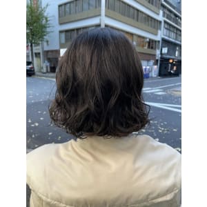 ボブパーマ　コテ巻き風パーマ