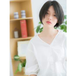 【浅草美容院HANARE】オリーブグレージュ×クールミニボブ