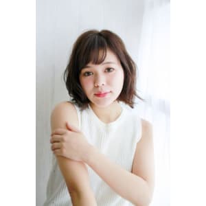 シースルーバングのゆる外ハネボブ - 髪質改善 個室サロンspes salon 海浜幕張美容室【12/29OPEN】【カミシツカイゼンコシツサロン スペースサロン】掲載中