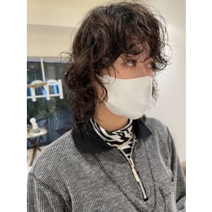 マッシュウルフ　ニュアンスパーマ