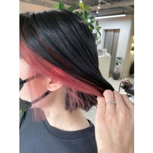 おしゃれピンク　インナーカラー