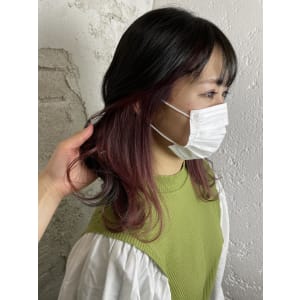 インナーカラー/赤ピンク/￥8800