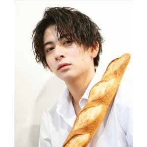 メンズヘア整形スパイラルパーマ波巻きツイストメンズパーマ髪型