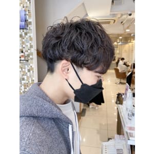横浜☆マッシュ　ニュアンスパーマ　ツーブロック