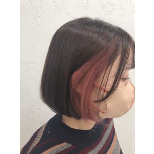 インナーカラー/ピンク/コーラルピンク/イヤリング