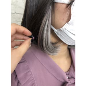 エクステ/インナーカラー/イヤリングカラー/グレー