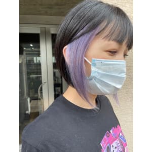 インナーカラー チェリーブラウン ピンクブラウン 