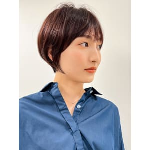 【長谷川】シースルーバングショートボブ
