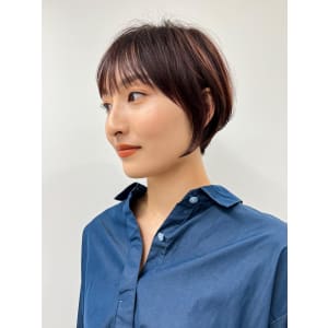 【長谷川】シースルーバングショートボブ