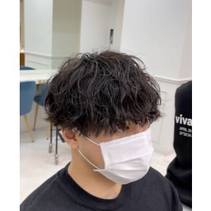 波巻きパーマ
