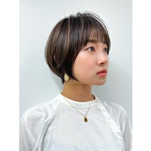 【長谷川】シースルーバングショートボブ