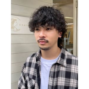 メンズスパイラルツイストパーマショート30代梅ヶ丘美容室
