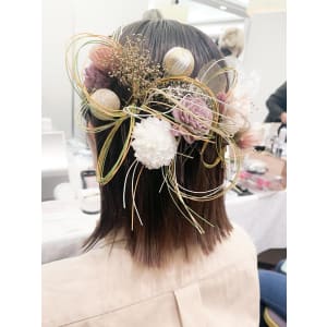 卒業式＊切りっぱなしボブ水引アレンジ【横浜】w