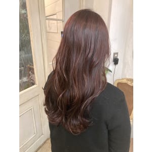イメチェン透明感カシスショコラカラーロング30代40代梅ヶ丘