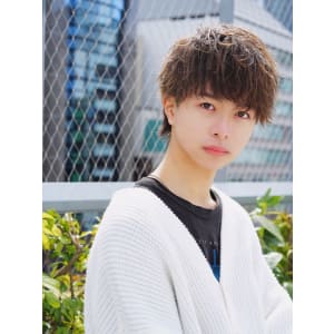 メンズヘア整形スパイラルパーマ波巻きツイストメンズパーマ髪型