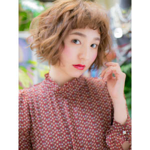 アシンメトリー★小顔前下がりフレンチボブb ふんわりカール - COVER HAIR bliss 大宮西口店【カバー ヘア ブリス】【カバー ヘア ブリス オオミヤニシグチテン】掲載中