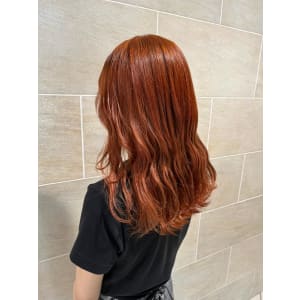 20代30代40代ブラッドオレンジ艶感パーマ透明感ナチュラル