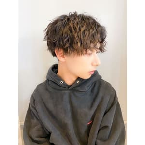 横浜☆波巻きセンターパート　ツーブロック