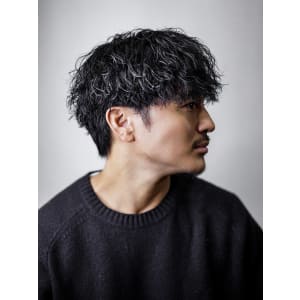 メンズヘア整形スパイラルパーマ波巻きツイストメンズパーマ髪型