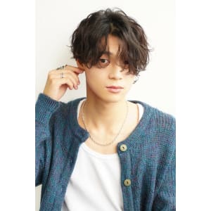 メンズヘア整形スパイラルパーマ波巻きツイストメンズパーマ髪型