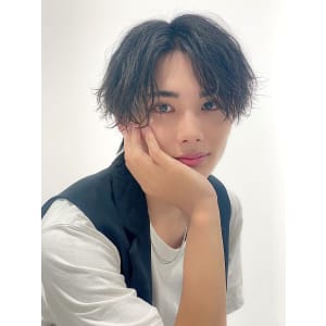 メンズヘア整形スパイラルパーマ波巻きツイストメンズパーマ髪型