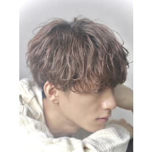 メンズヘア整形スパイラルパーマ波巻きツイストメンズパーマ髪型