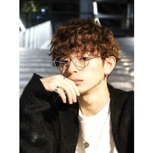 メンズヘア整形スパイラルパーマ波巻きツイストメンズパーマ髪型