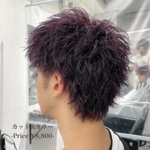 メンズヘア整形スパイラルパーマ波巻きツイストメンズパーマ髪型