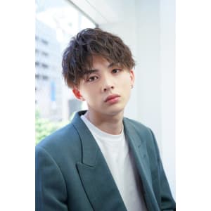 メンズヘア整形スパイラルパーマ波巻きツイストメンズパーマ髪型
