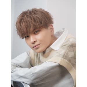 メンズヘア整形スパイラルパーマ波巻きツイストメンズパーマ髪型