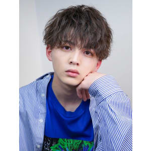 メンズヘア整形スパイラルパーマ波巻きツイストメンズパーマ髪型