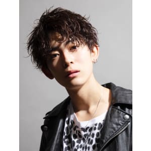 メンズヘア整形スパイラルパーマ波巻きツイストメンズパーマ髪型