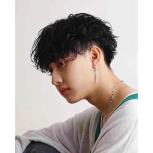 メンズヘア整形スパイラルパーマ波巻きツイストメンズパーマ髪型