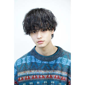 メンズヘア整形スパイラルパーマ波巻きツイストメンズパーマ髪型