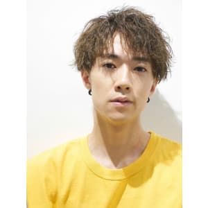 メンズヘア整形スパイラルパーマ波巻きツイストメンズパーマ髪型