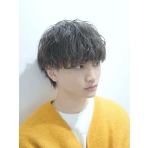 メンズヘア整形スパイラルパーマ波巻きツイストメンズパーマ髪型