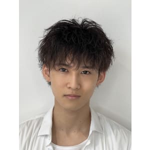 メンズヘア整形スパイラルパーマ波巻きツイストメンズパーマ髪型