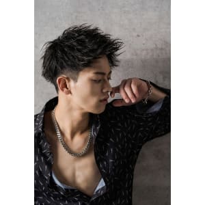 メンズヘア整形スパイラルパーマ波巻きツイストメンズパーマ髪型