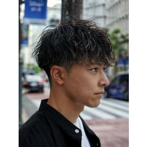 メンズヘア整形スパイラルパーマ波巻きツイストメンズパーマ髪型