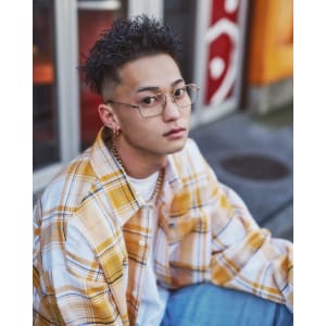 メンズヘア整形スパイラルパーマ波巻きツイストメンズパーマ髪型
