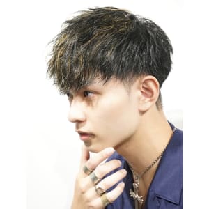 メンズヘア整形スパイラルパーマ波巻きツイストメンズパーマ髪型