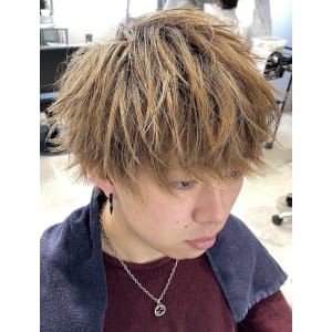 メンズヘア整形スパイラルパーマ波巻きツイストメンズパーマ髪型