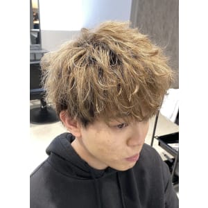 メンズヘア整形スパイラルパーマ波巻きツイストメンズパーマ髪型