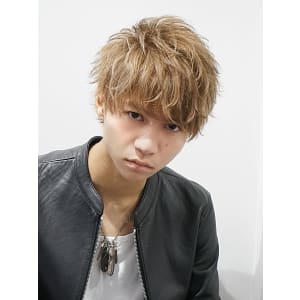 メンズヘア整形スパイラルパーマ波巻きツイストメンズパーマ髪型